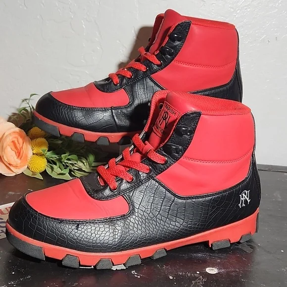 PARISH NATION Red Black Sneaker Boot 9.5 - Picture 5 of 13